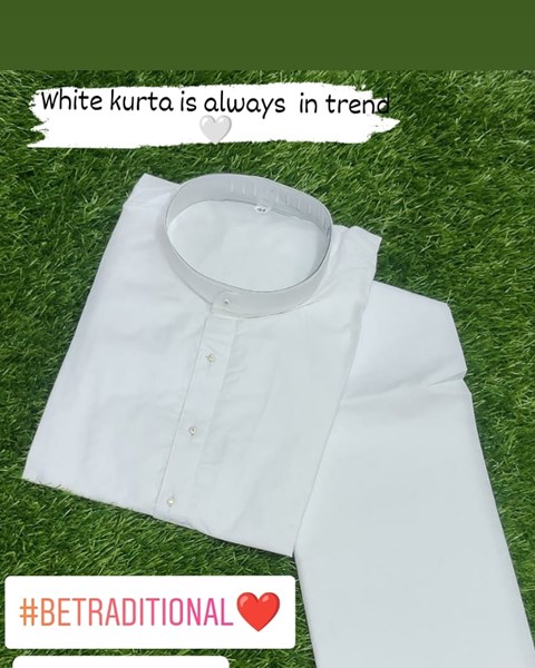 Picture of Elegant and Traditional: Beautiful White Kurta for Traditional Functions.